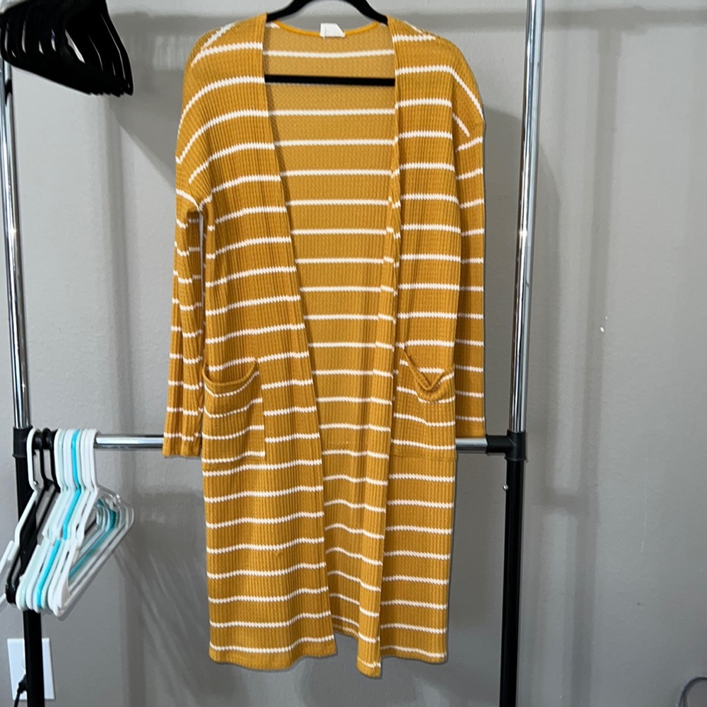 Mustard stripe cardigan